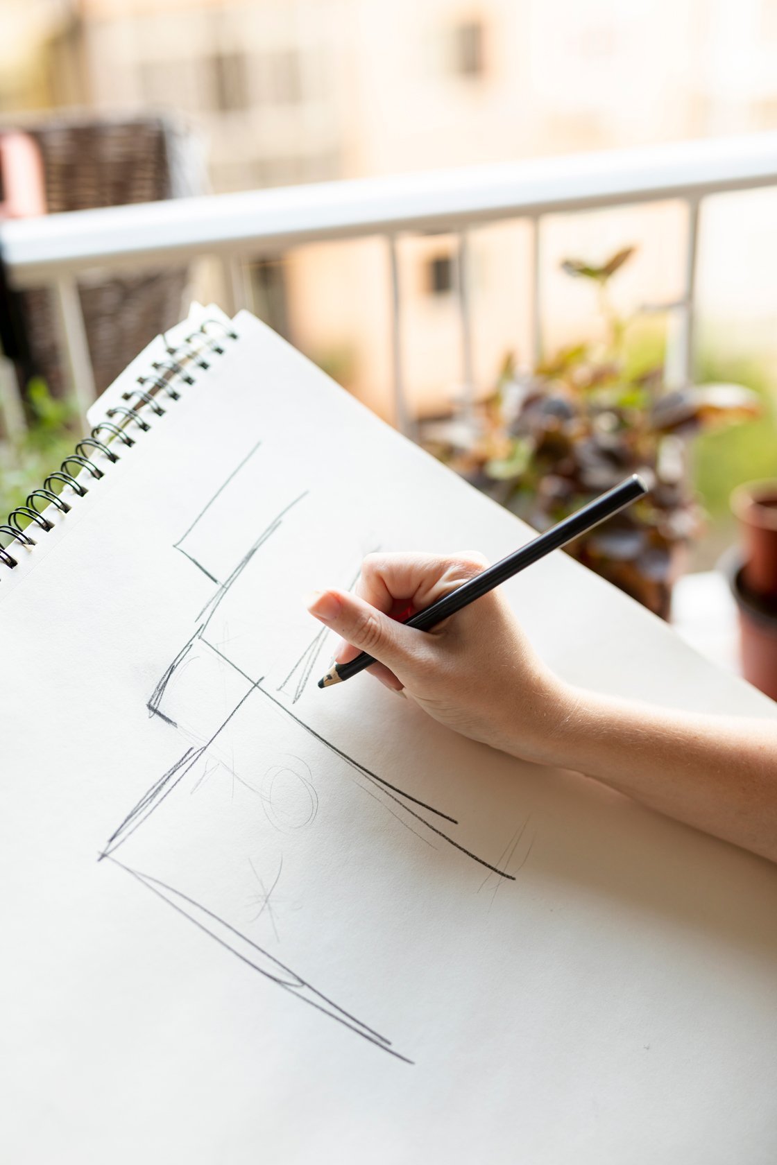 Low-fidelity paper sketches