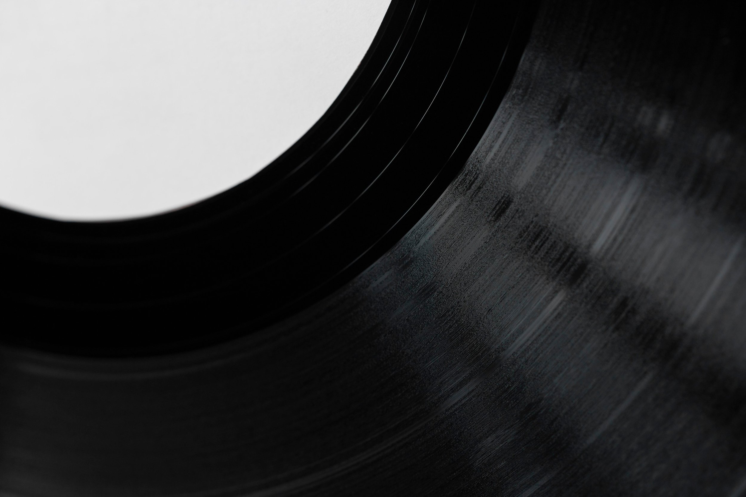 Close-up of a vinyl record
