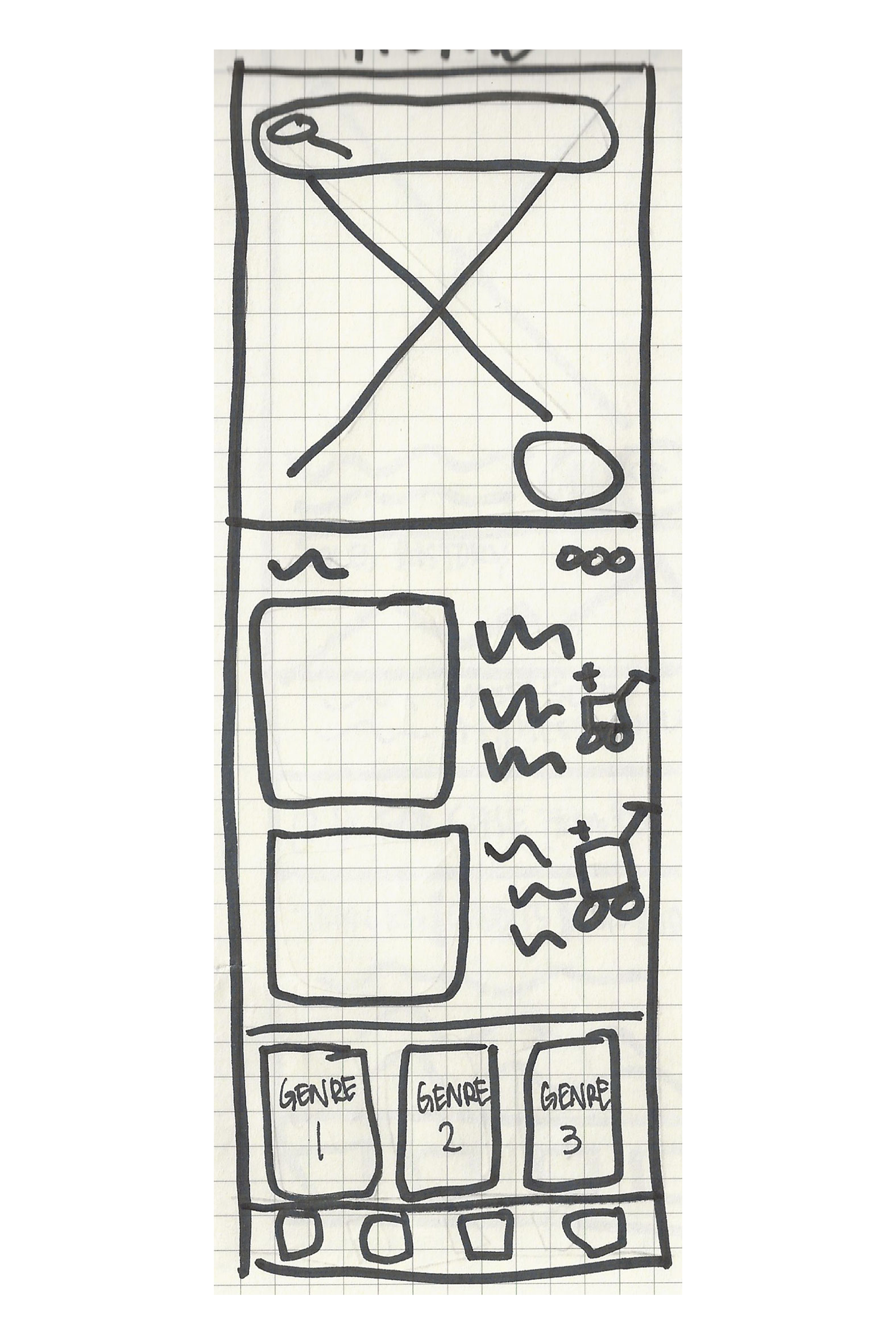 Low-fidelity sketch — home