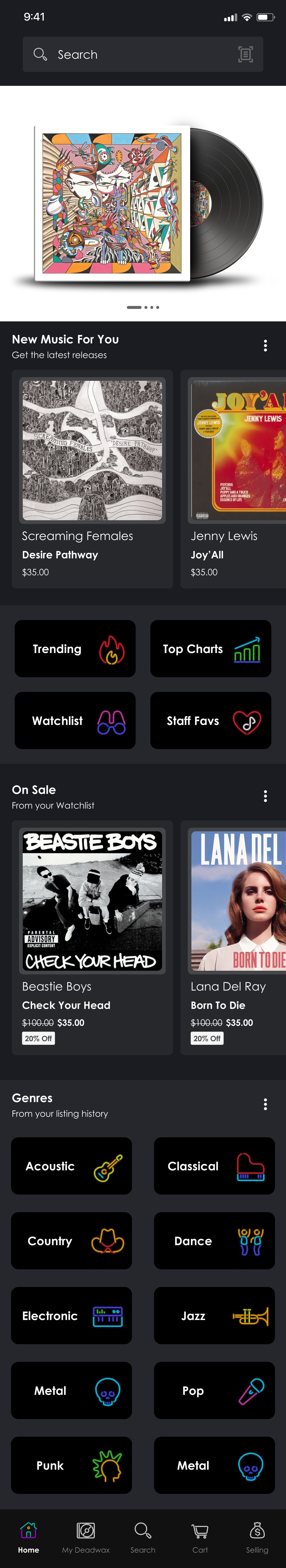 Home feed