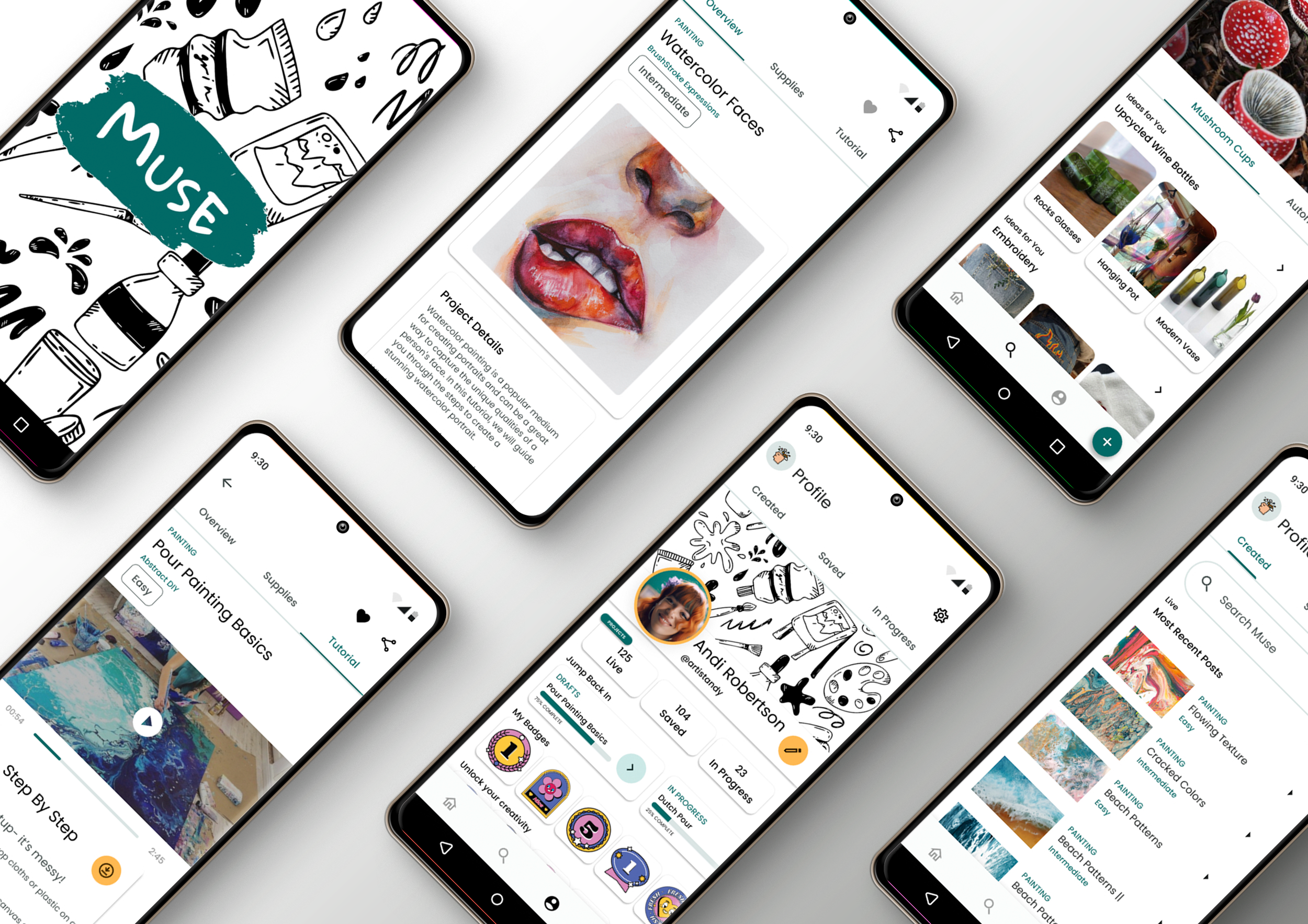 Muse shown across Android devices