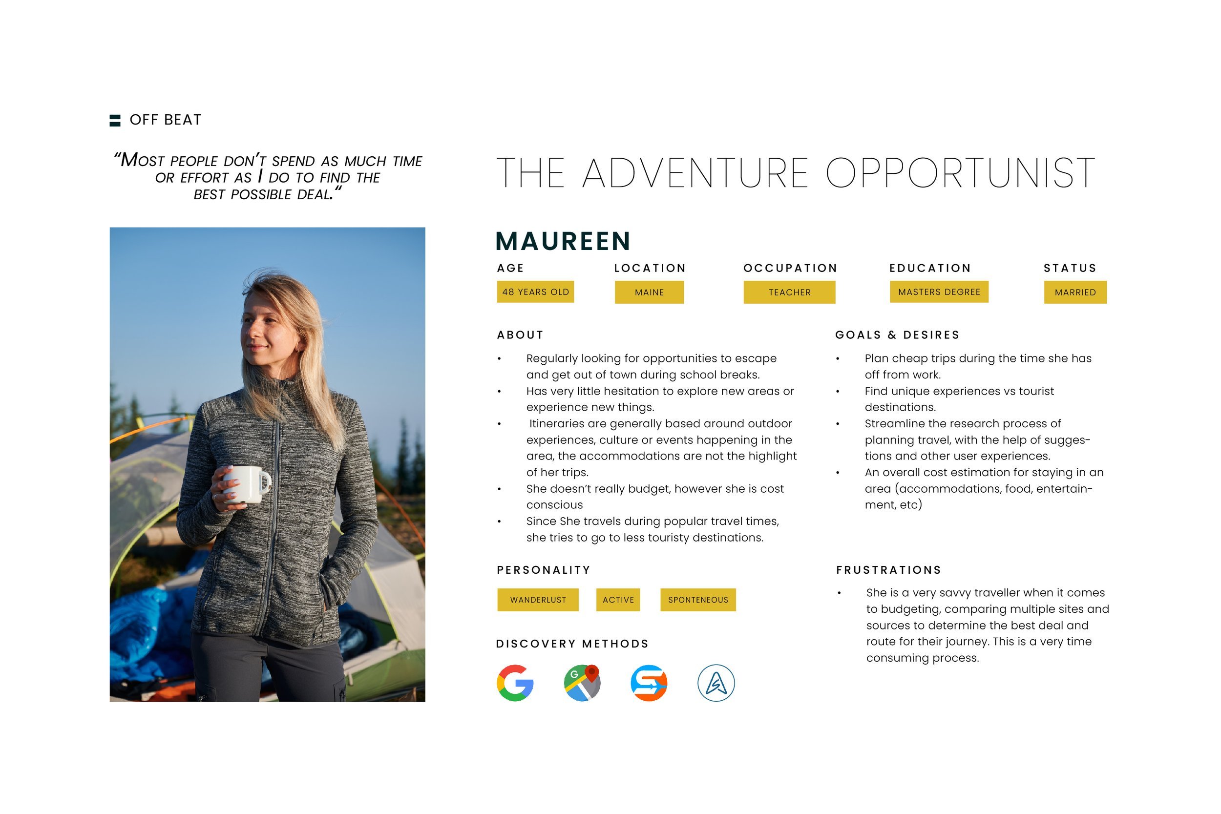 Persona — The Adventure Opportunist, Maureen