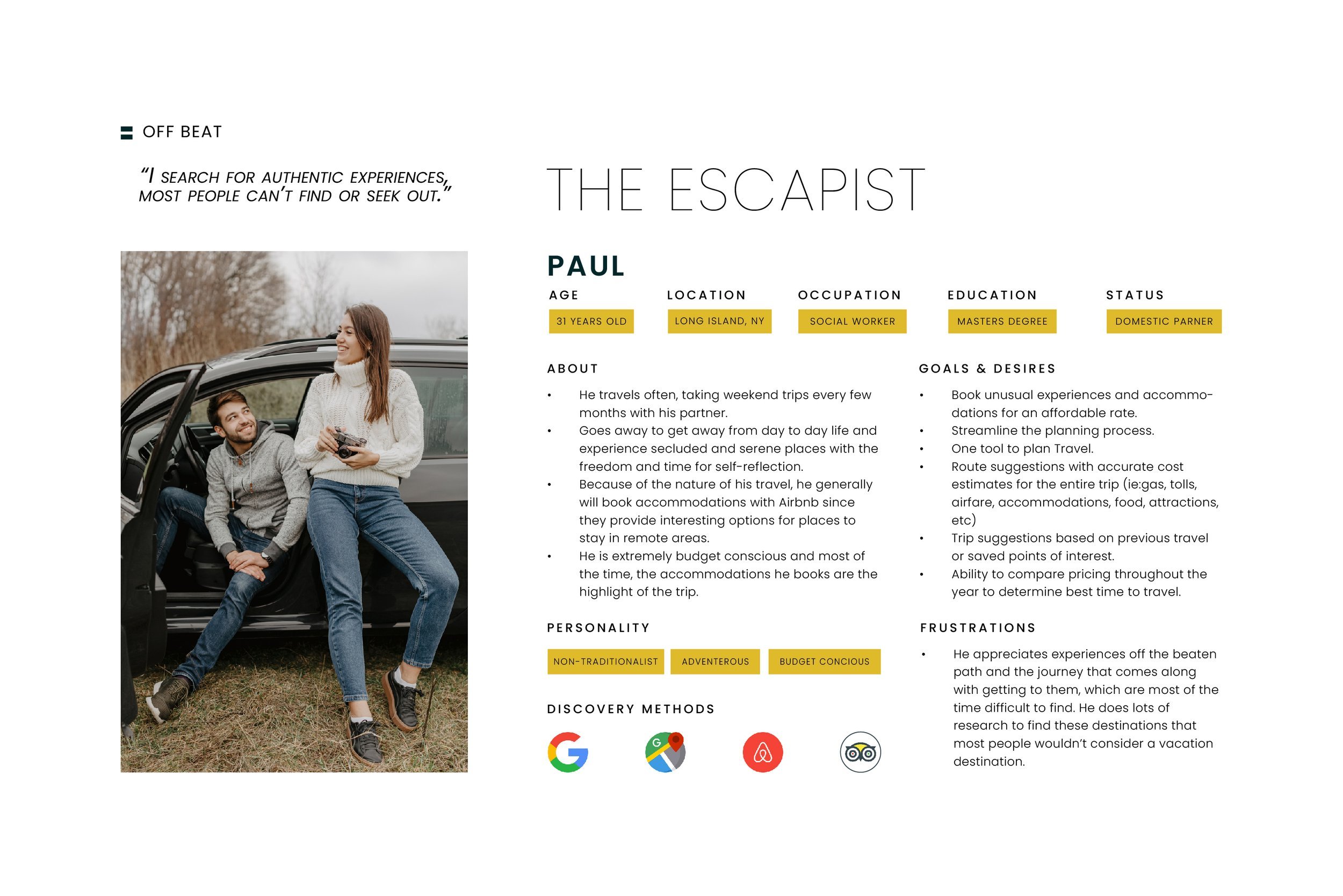 Persona — The Escapist, Paul